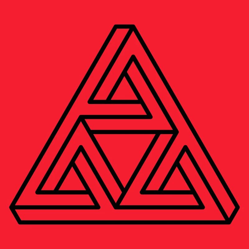 impossible chiffre Hipster géométrie triangle Escher