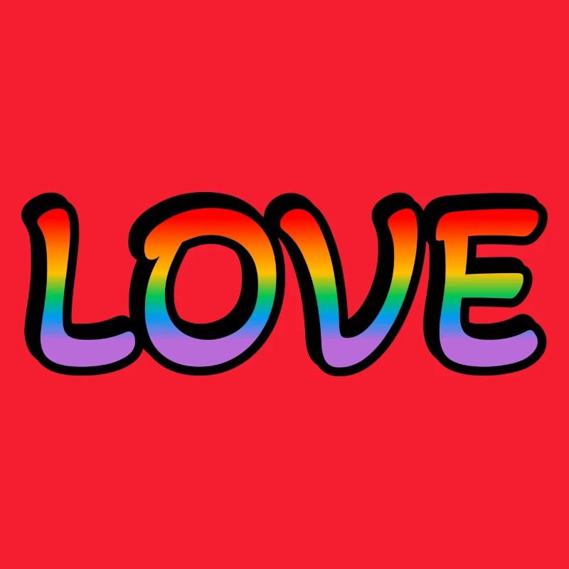 Retro Regenbogen Liebe