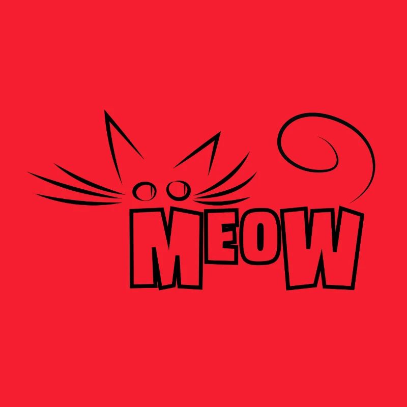 Meow! - Elegant Cat Outline