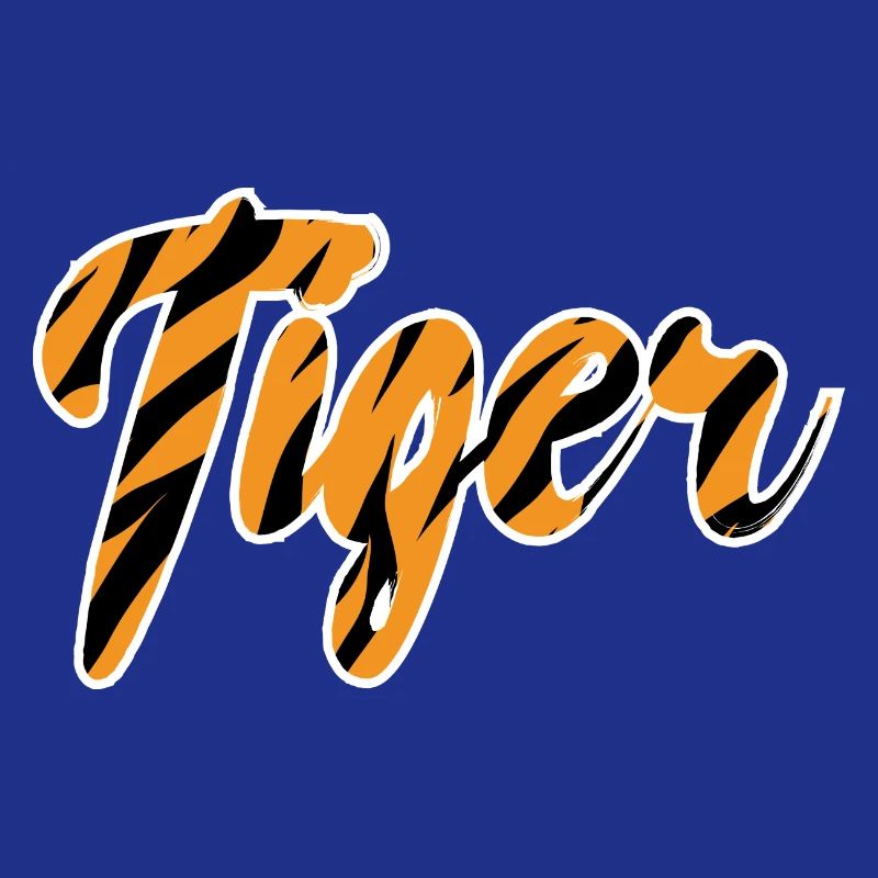 Tiger lettering pattern black stripes
