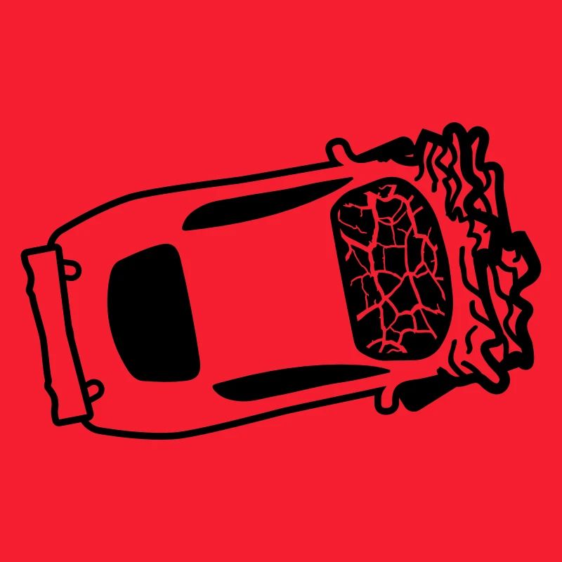 accident crash total damage crushed dents broken s