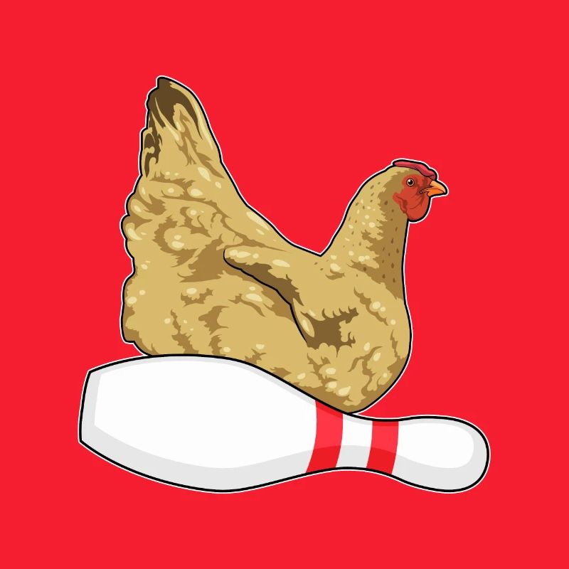 Bowling au poulet avec épingle à bowling