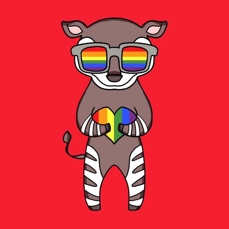 LGBT Tier Okapi Regenbogen