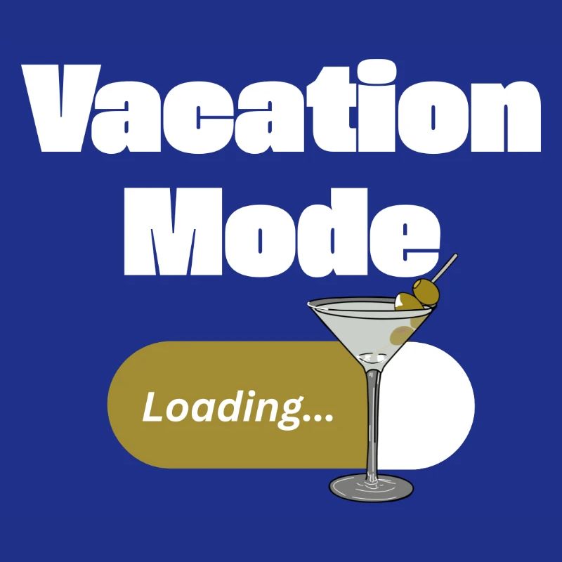 Vacation Mode On – Martini with loading bar (light)