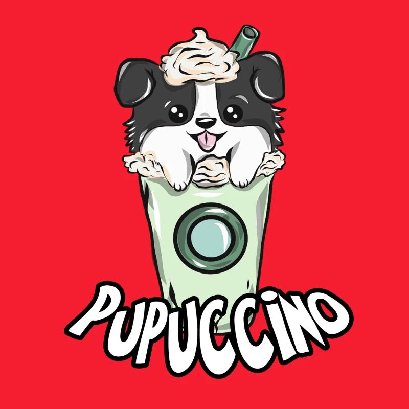 Café cappuccino chien
