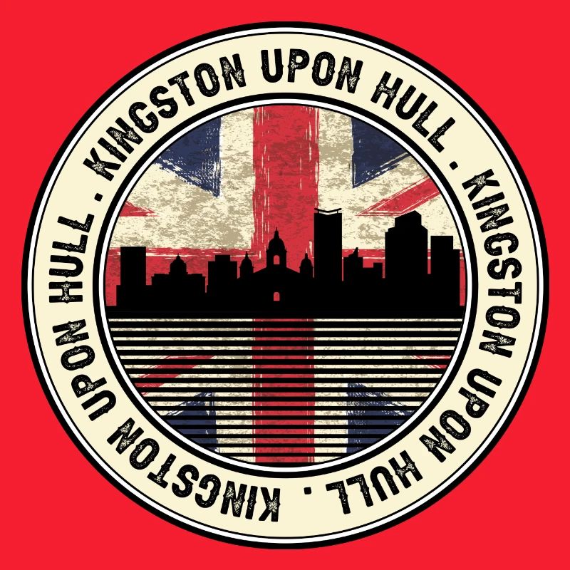 Médaillon Union Jack de la Skyline de Hull