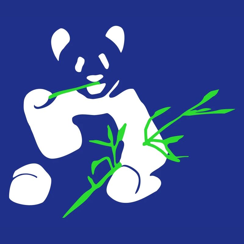 Panda with bamboo