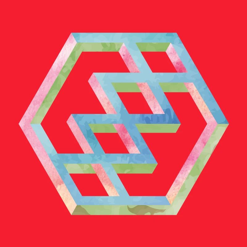 Abstraktes Bunte Hexagonmuster