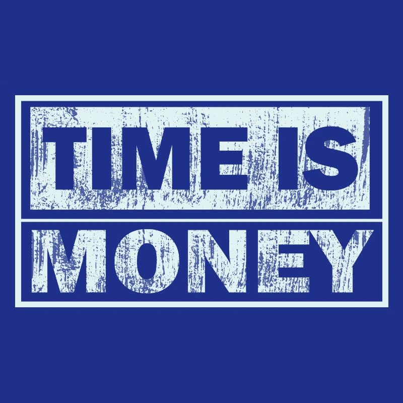 Le temps, c’est de l’argent – bannière texte grunge
