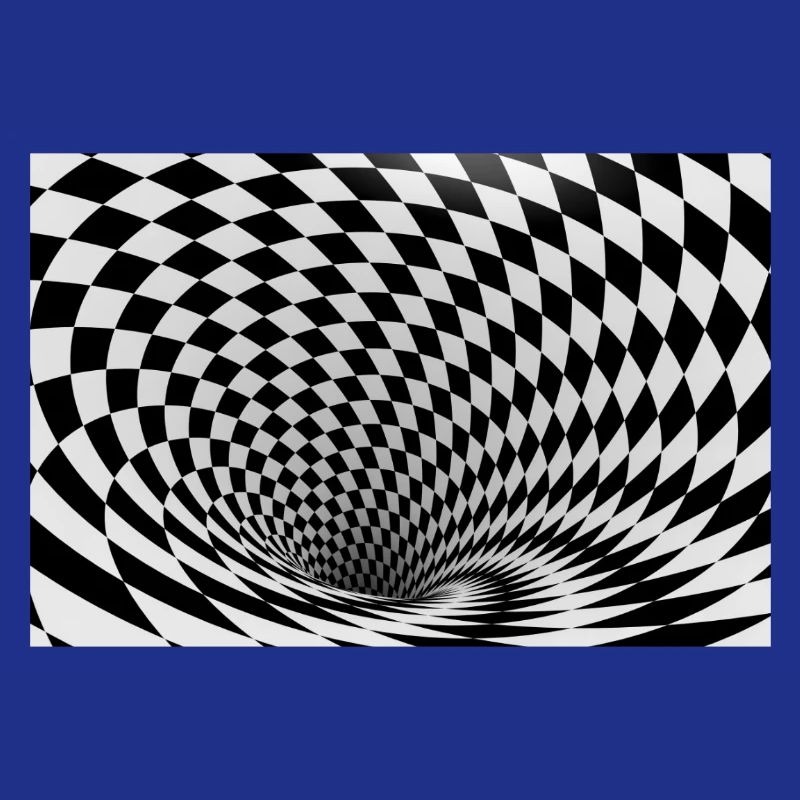 Vortex noir et blanc hypnotique