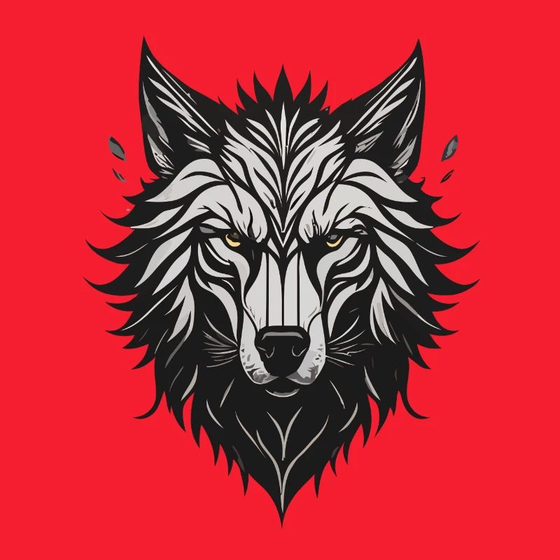 Night Stylized Wolf
