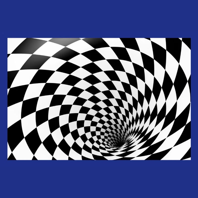 Spirale hypnotique en damier