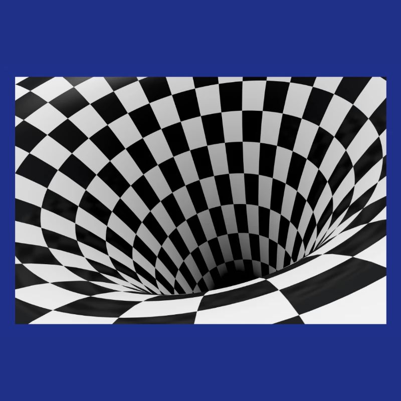 Vortex damier noir et blanc