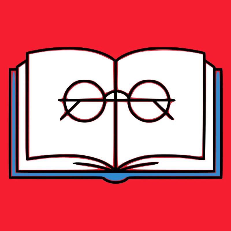 Offenes Buch Brille Schule