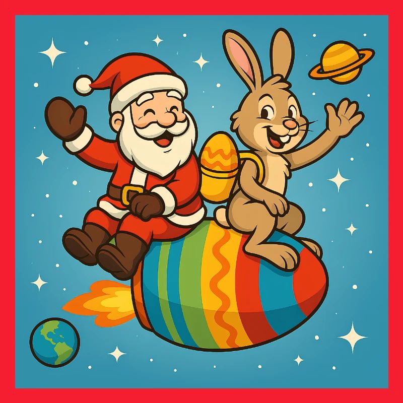 Le lapin de Noël de Pâques dans Star Flight