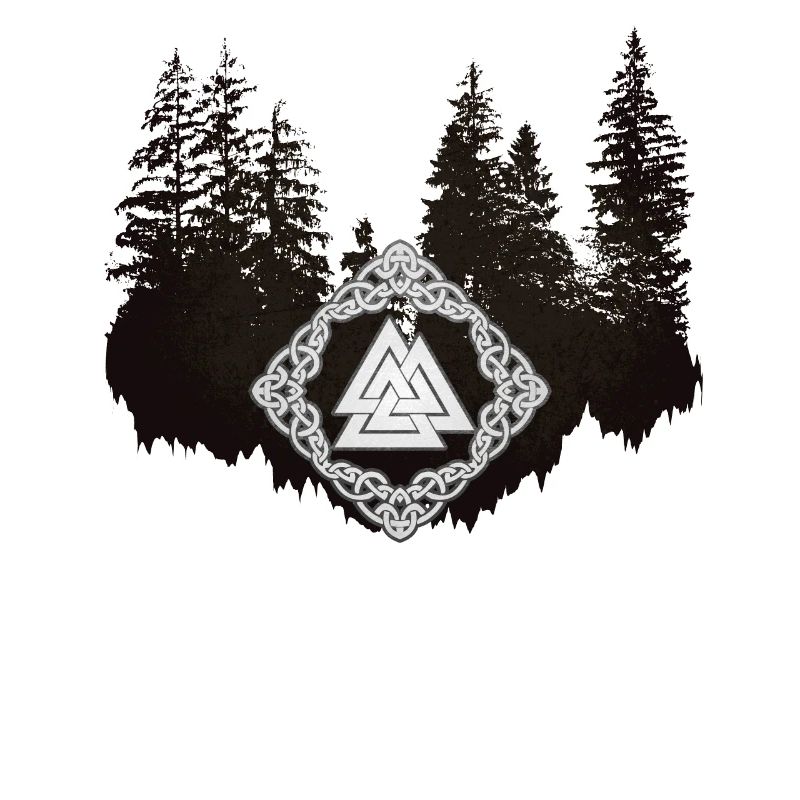 Valknut Wikinger Germanen Knoten Wald Bäume