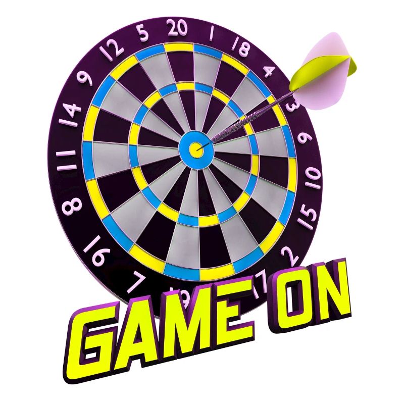 Jeu de fléchettes activé - Jaune