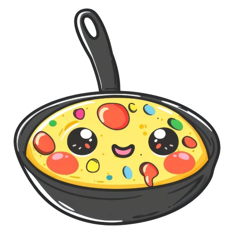 Mignonne Pan Oeufs brouillés Bande dessinée
