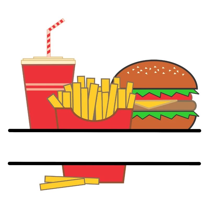 Pommesbuden-Logo oder Restaurant-Emblem