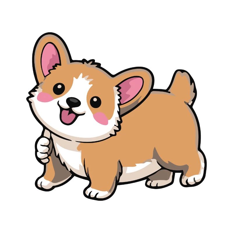Mouvement de queue de corgi