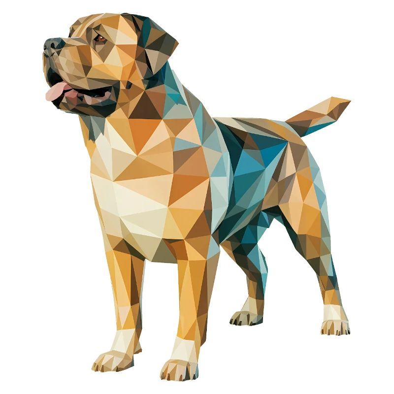Rottweiler - Cool Low Poly Logo