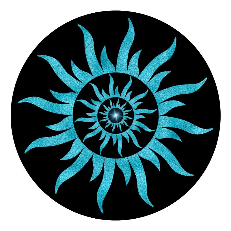 Sonne Spirale Blauer Saphir