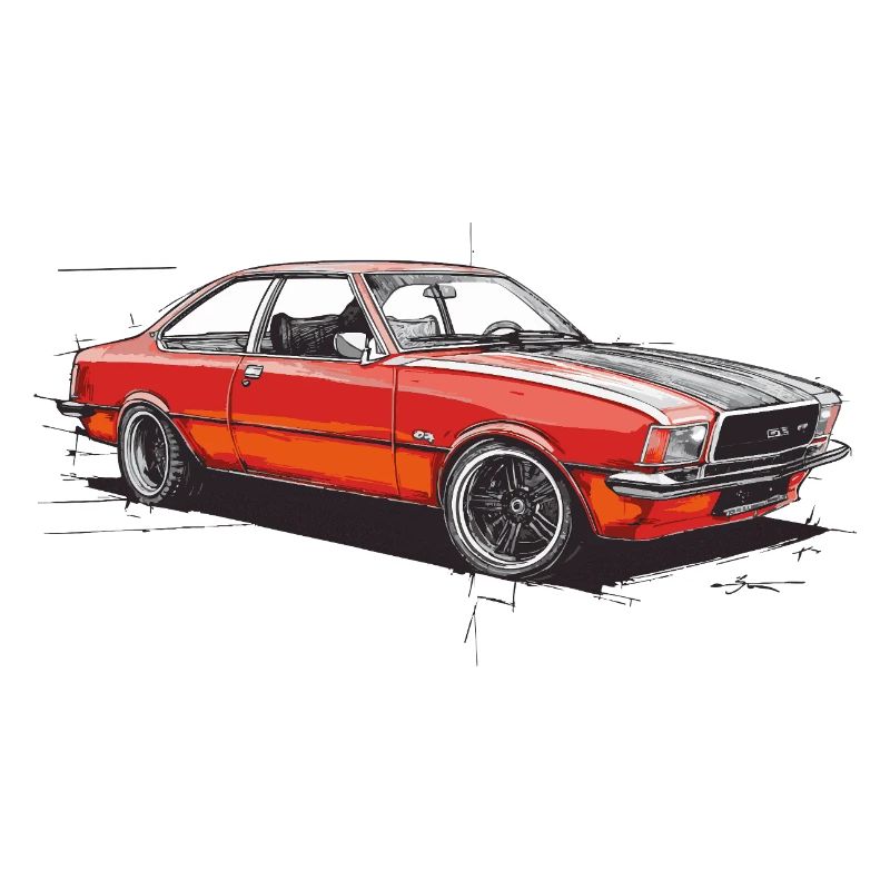 Roter Oldtimer-Coupéwagen