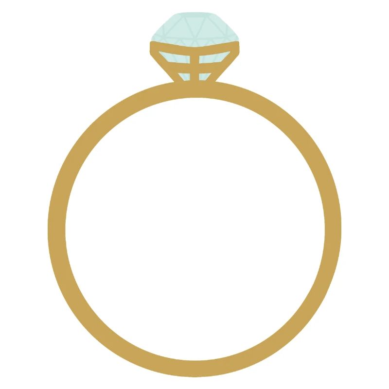 Gold Ring Icon with Diamond