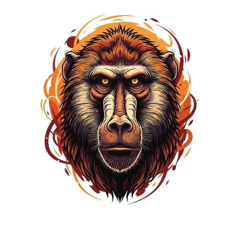 Baboon Monkey Portrait