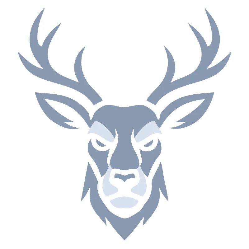 Blue Deer Head