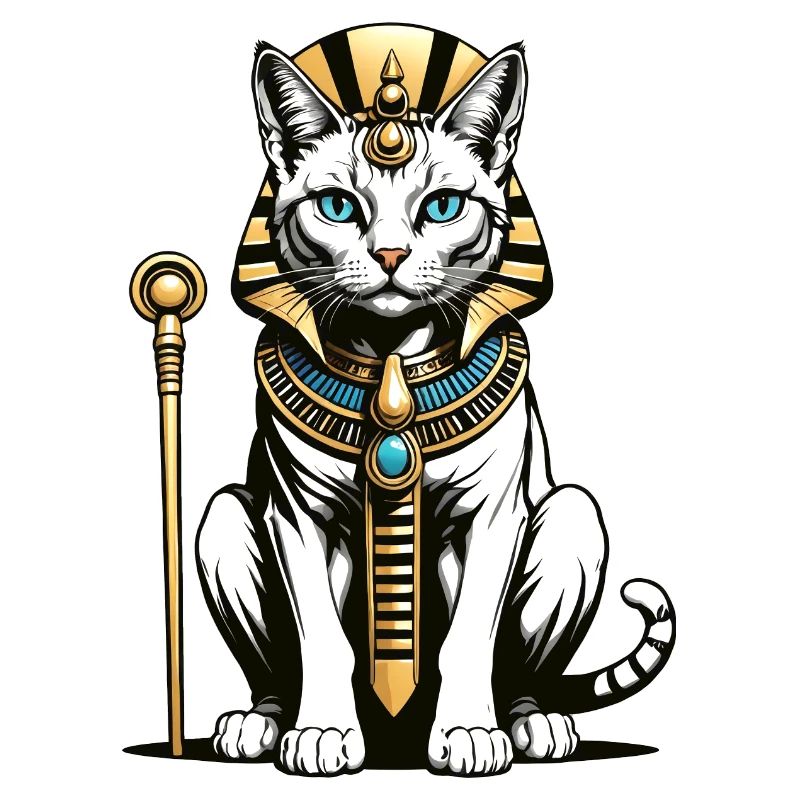 Chat Pharaon Chat Égypte Pyramide Cadeau