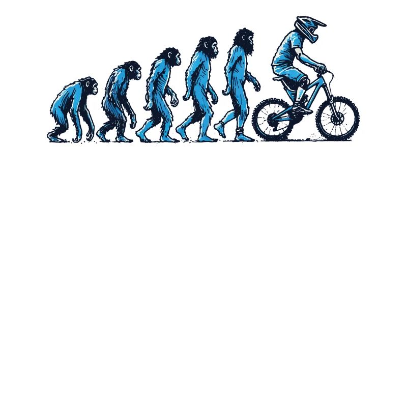 Évolution du singe au cycliste
