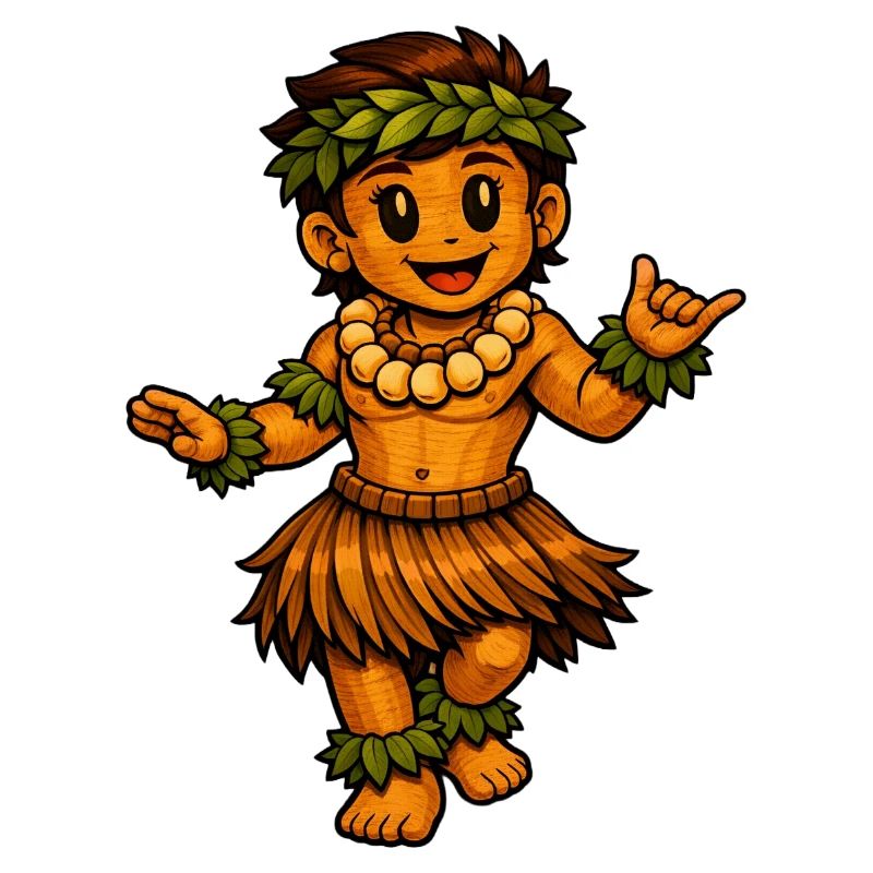 Danseuse de hula style hawaïen