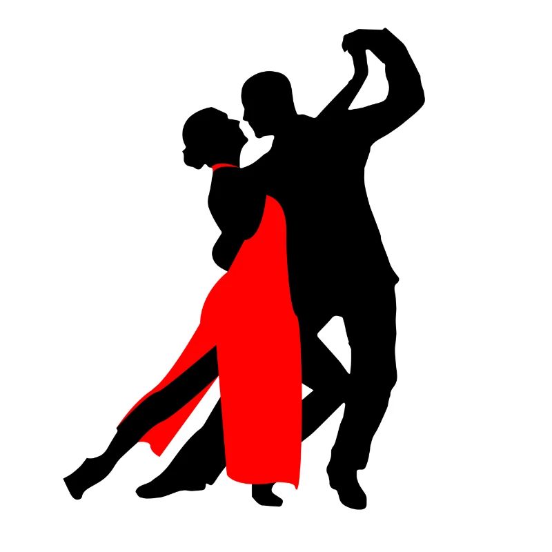 Dansende tango danspaar logo