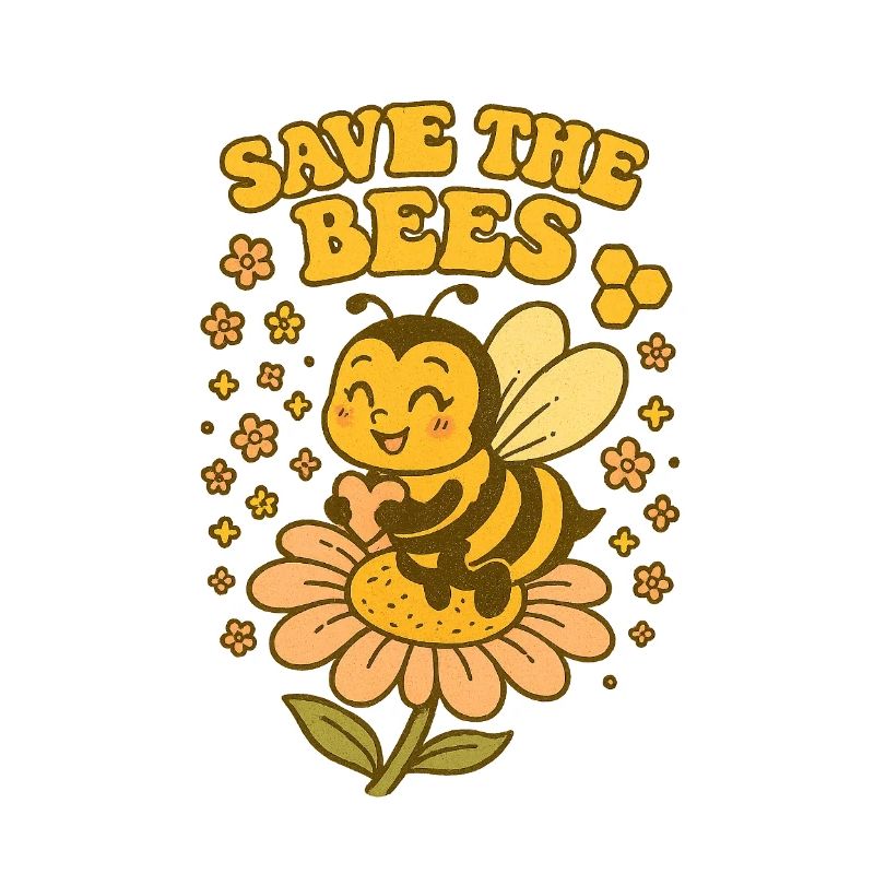 Save the Bees – Retro Comic Style