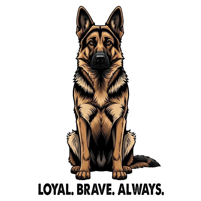 German Shepherd Loyal Brave Always