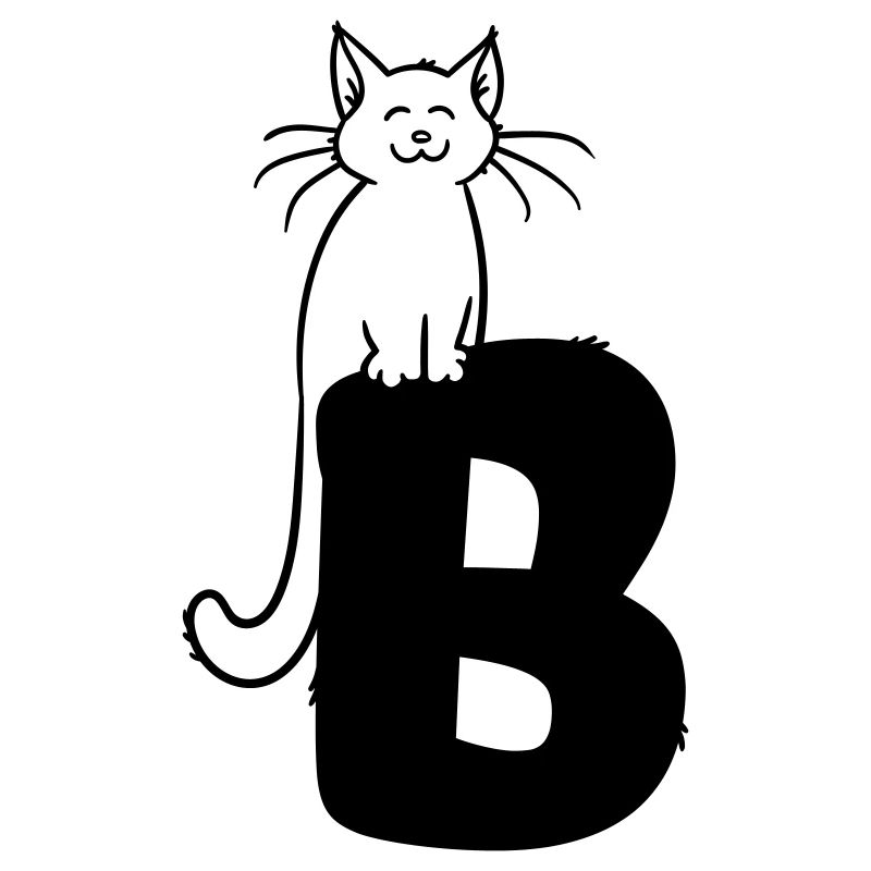 Katze Buchstabe B