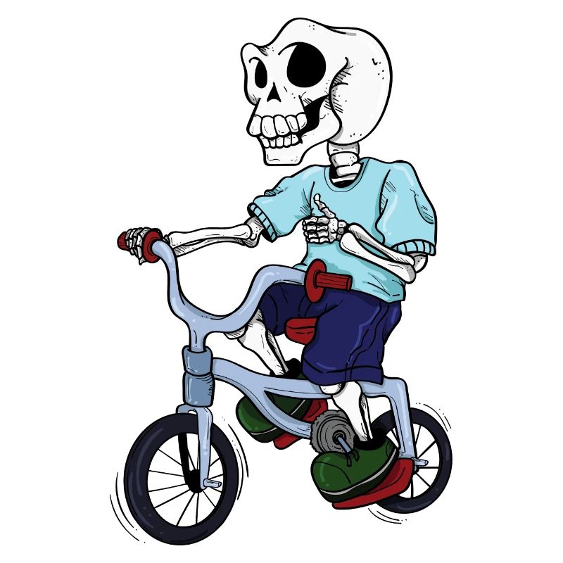 Skeleton Skull Bicycle Gift