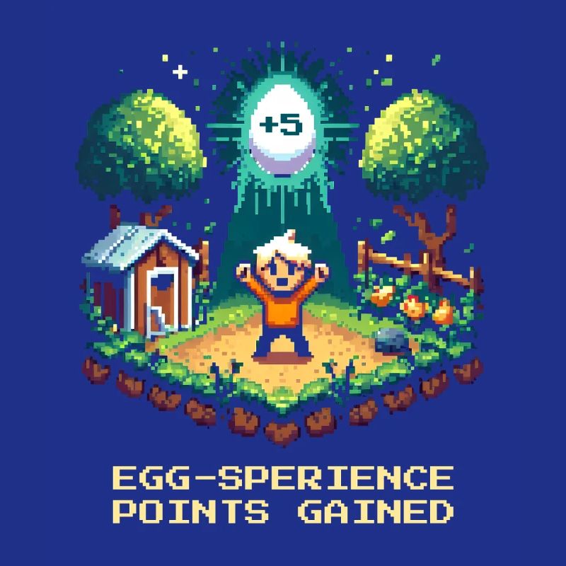 Egg-sperience points collected | Level Up Humor