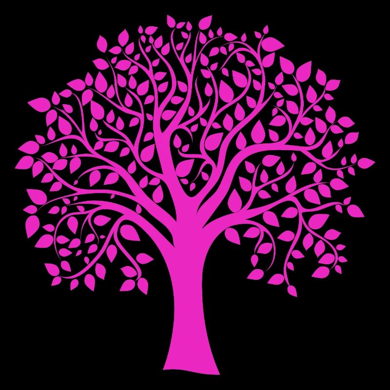 Rosa Jumbo-Baum-Muster-Silhouette