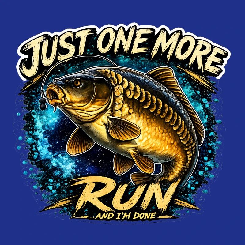 Nur noch eine Runde Karpfenfischerei-Design