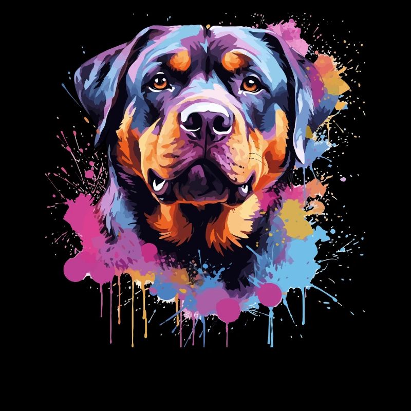 Rottweiler Bunker Splash Art Hund