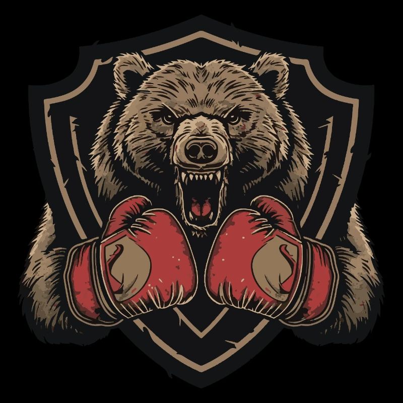 Grizzly Bear Boxer MMA Logo