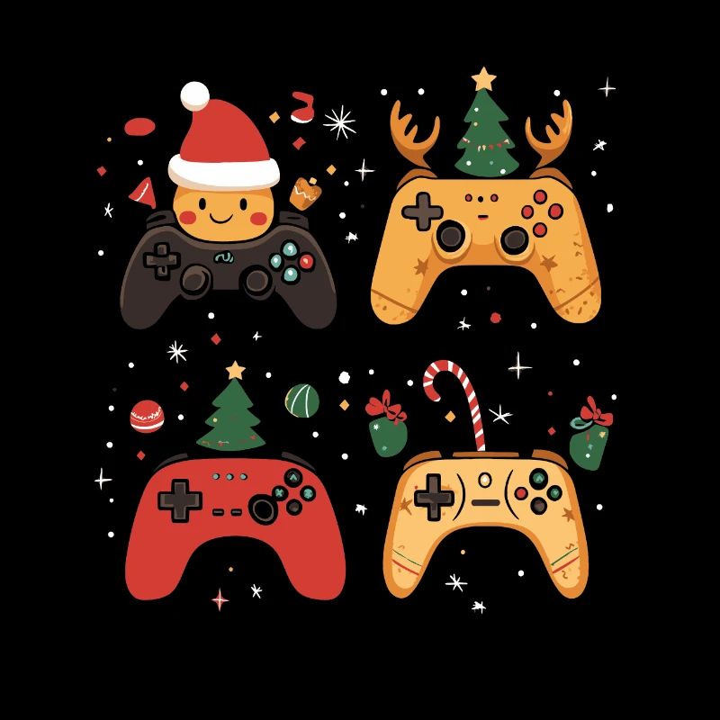Gaming Controller mit Weihnachtsdekoration