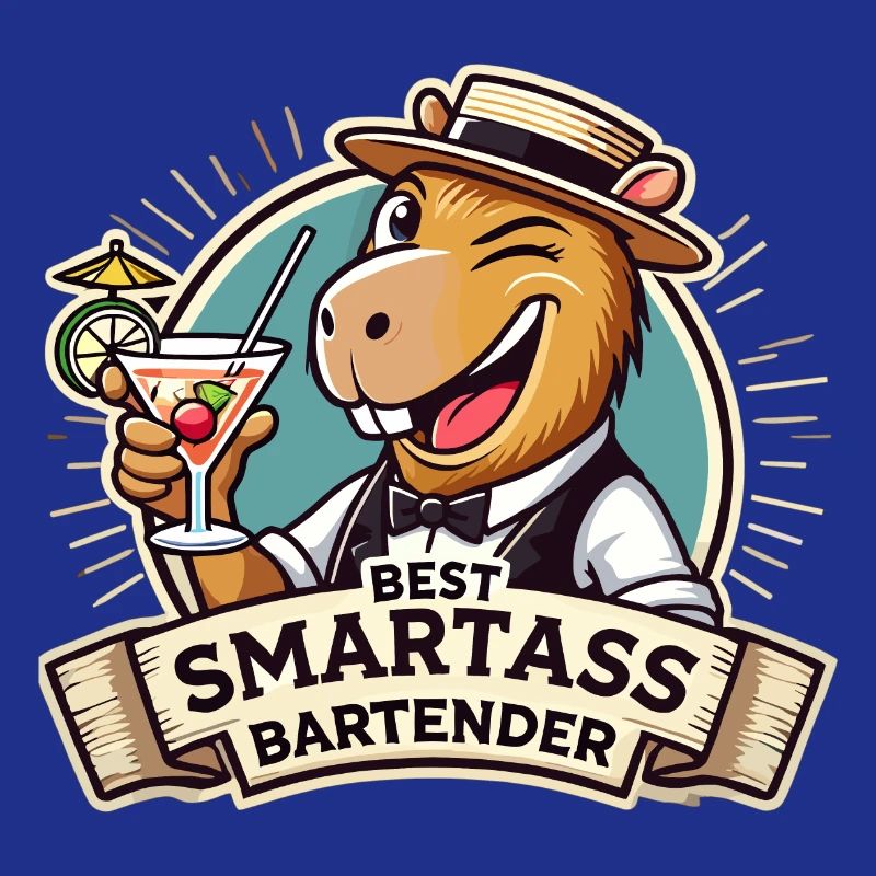 Barkeeper Barmann Capybara Capy Geschenk