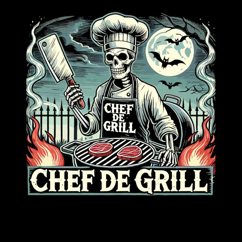 Skeleton Chef au Grill Halloween – Chef de Grill