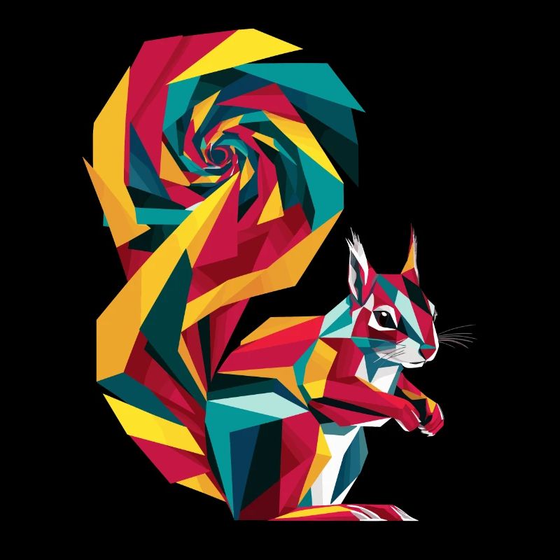 Graphique géométrique coloré d’animal de la ferme