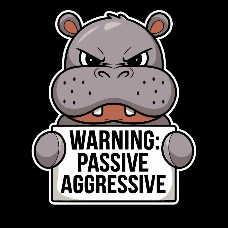 Warnung: Passiv Aggressiv Nilpferd
