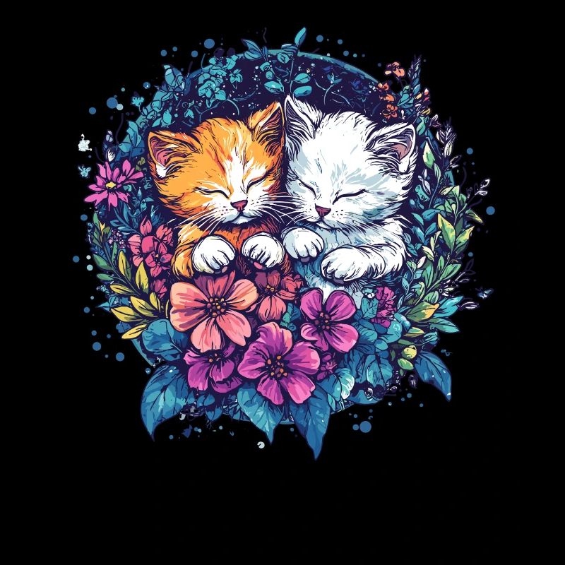 Cuddling kittens