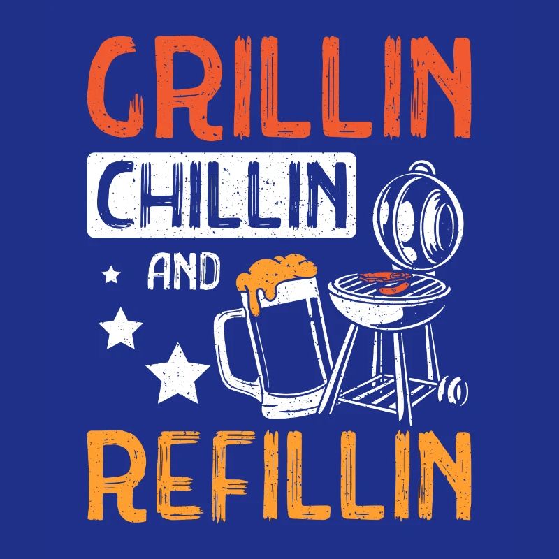 Grillin chillin en refillin Achterklep